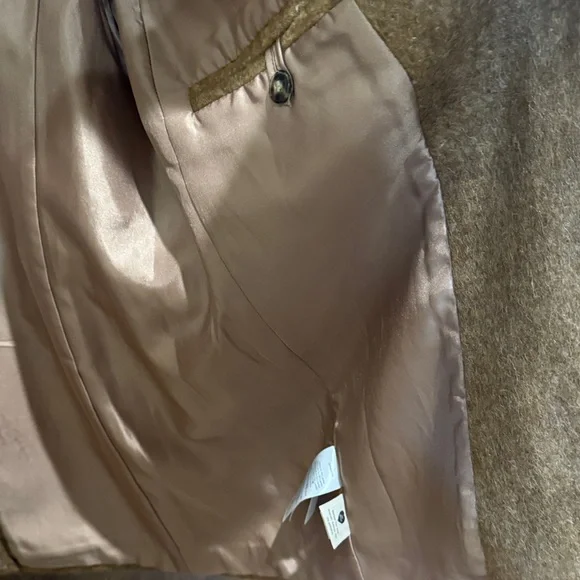 Madewell Boucle Wool Blazer Suit Brown Tan Pea Coat - Picture 6 of 7